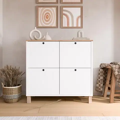 Botníky SMART botník na nožičkách, biela