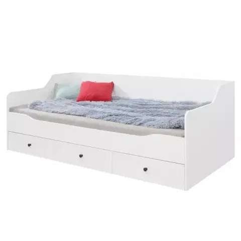 Postele pre dievčatá Posteľ Bergen be13 biely Lux/biely lesk