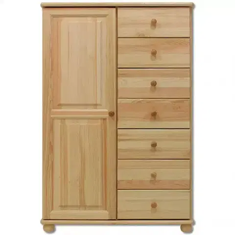 Komody do spálne Komoda z Borovice KD126 surová