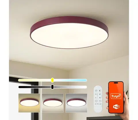 Svietidlá BRILAGI-LED stmievateľné svietidlo POOL SMART LED/100W/230V 80 cm Wi‑Fi (Tuya) + diaľkový ovládač, bordová BRI713