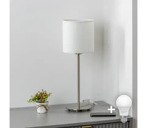 Lampy BRILAGI - LED stolová lampa NUBILA 1xE27/60W/230V biela EG32512+BG1586