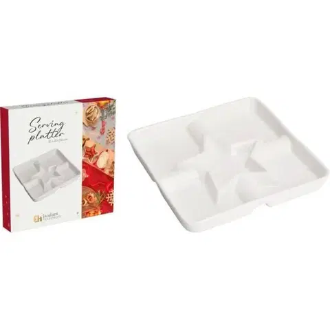 Vianočné dekorácie Kinekus Miska servírovacia hviezda 22x22 cm porcelán