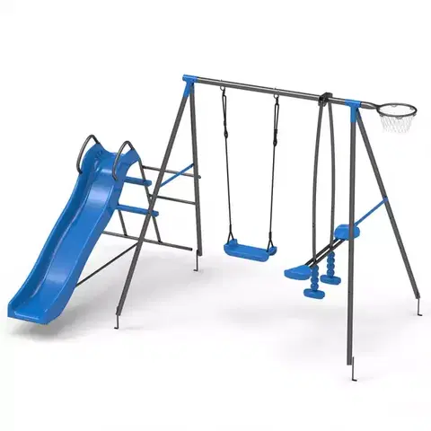 Záhradné hojdačky pre deti Kovová hojdačka Tymek modrá