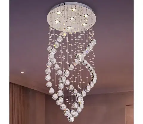 Svietidlá  LED krištáľové stropné svietidlo NAURU LED/24W/230V pr. 40 cm lesklý chróm + diaľkové ovládanie N3013