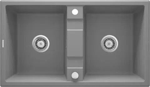 Kuchynské drezy DEANTE DEANTE - Eridan šedá metalic - Granitový drez, 2 - bowl ZQE_S203