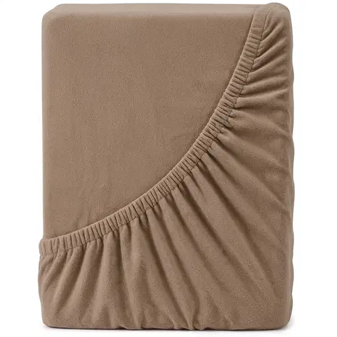 Plachty 4Home jersey prestieradlo Lycra orechová, 120 x 200 cm