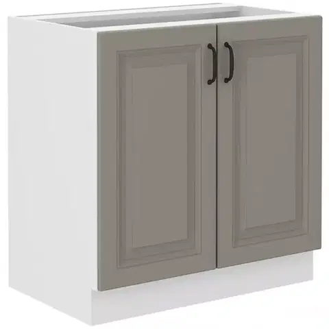 Kuchynské skrinky stojace Kuchynská skrinka Stilo claygrey/biely 80d 2f bb
