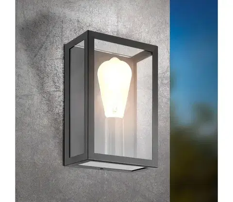 Svietidlá Eglo 31778-LED RGBW stmievateľné vonkajšie nástenné svietidlo ALAMONTE-Z LED/4,9W/230V IP44 čierna 31778