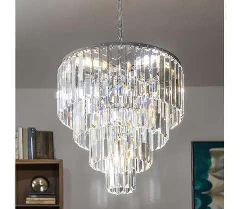 Svietidlá BRILAGI - LED Krištáľový luster na reťazi MOZART 5xE14/40W/230V lesklý chróm BG-17106/4+1-CHR