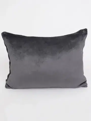 Dekoračné obliečky MKLozkoviny.sk Obliečka na vankúš mikroplyš 50 × 70 cm – Laura tmavo šedá-  -