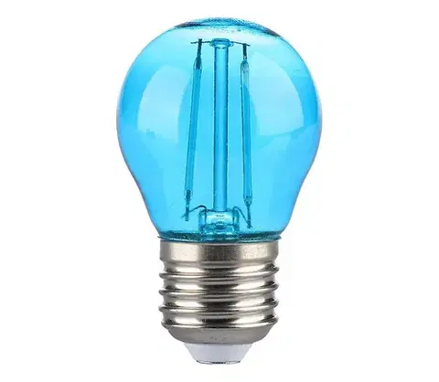 Žiarovky  E27 LED Filament žiarovka 2W, 60lm, G45, modrá