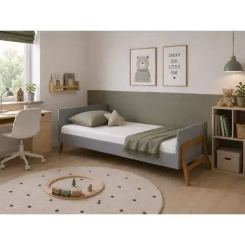 Postele ArtBel Detská posteľ LOTTA | sivá 90 x 200 cm