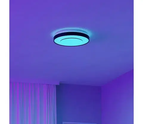 Svietidlá Eglo 300688 - LED RGBW stmievateľné stropné svietidlo MONTERIGGIONI-Z LED/18,5W/230V čierna+DO 300688