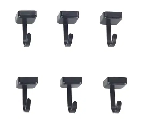 Svietidlá WENKO 71149800 - Háčiky JET 2,2×3,9 cm čierna/strieborná 71149800