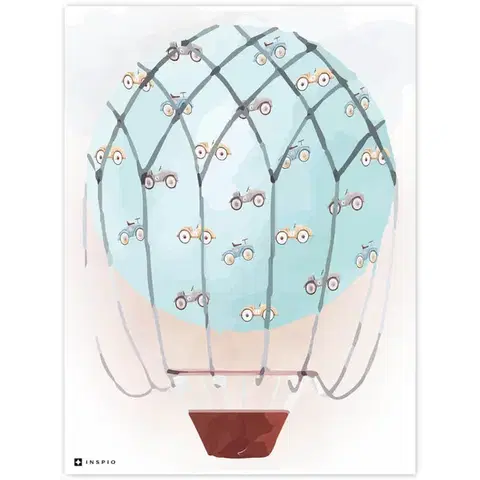 Obrazy do detskej izby Obrazy na stenu do detskej izby - Retro balón