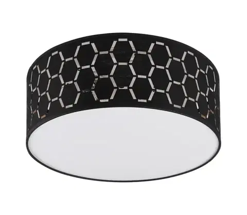 Svietidlá  Stropné svietidlo ULLE 1xE27/15W/230V pr. 35 cm čierne LM-1.325/CZARNY/ZŁOTY
