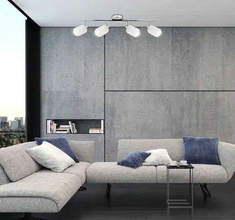 Stropná svetla Nástenná stropná lampa chrómový pásik Trans