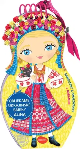 Nalepovačky, vystrihovačky, skladačky Obliekame ukrajinské bábiky ALINA – Maľovanky