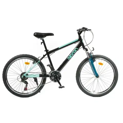 Bicykle Odľahčený juniorský bicykel Olpran Helix 24" - model 2026 • 125-145 cm • 12,4 kg čierna/morská zelená - 15" (135-155 cm)