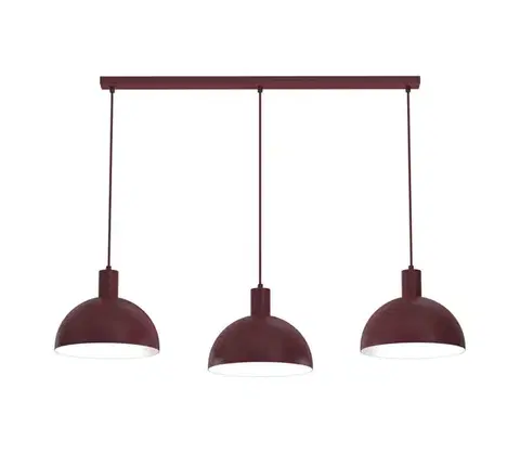 Svietidlá  Luster na lanku HANDA 3xE27/15W/230V bordový 4388