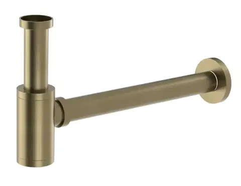 Náhradné diely a príslušenstvo SAPHO - Umývadlový sifón 5/4", odpad 32, guľatý, zlato mat SI51G