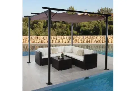 Záhradné pergoly Pergola se stahovací střechou 3,5x3,5 m Dekorhome