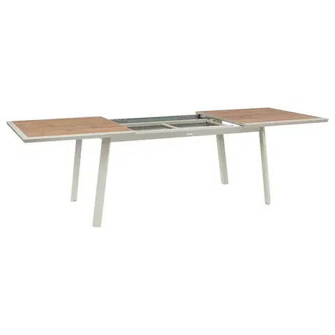 Stolčeky Hliníkový stôl NOVARA 170/264 cm (ivory)