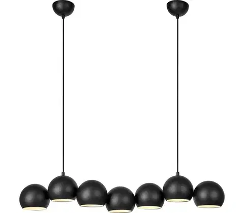 Svietidlá Markslöjd 108860 - Luster na lanku CUPOLO 7xE14/40W/230V čierna 108860