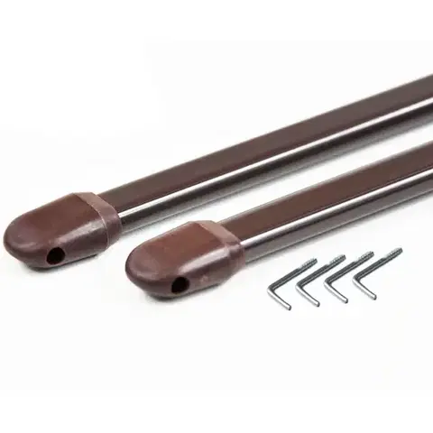 Vitrážkové tyče Teleskopická vitrážová tyč hnedá 40-70 cm