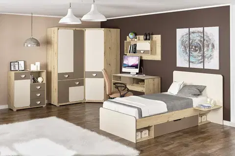 Detské izby NABBI Loros detská izba dub artisan / latte / champagne