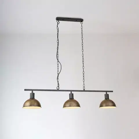 Moderné lampy do obývačky Luster 2023016 BLACK + ANTIQUE BRONZE E27 LW3