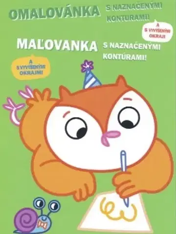 Nalepovačky, vystrihovačky, skladačky Maľovanie medzi čiarami - Sova