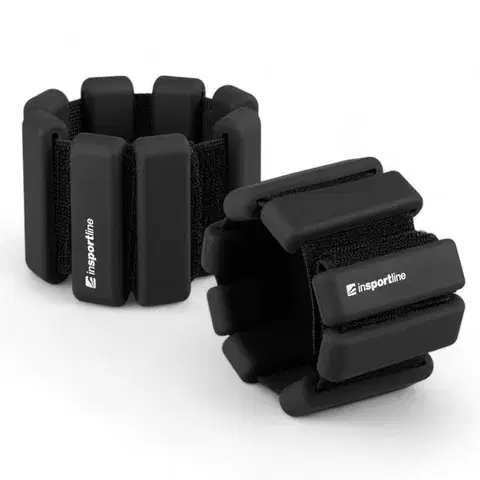 Ostatné fitness náradie Fitness závažie na členok a zápästie inSPORTline Brace 2x0,5 kg čierna