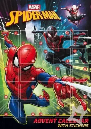 Pre deti a mládež - ostatné Adventný kalendár so samolepkami - Spider-Man