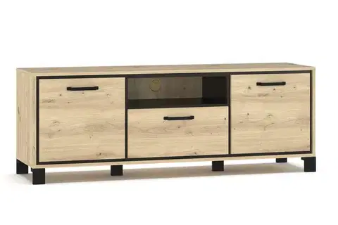 TV stolíky ZOLNA televízny stolík, dub artisan/wenge