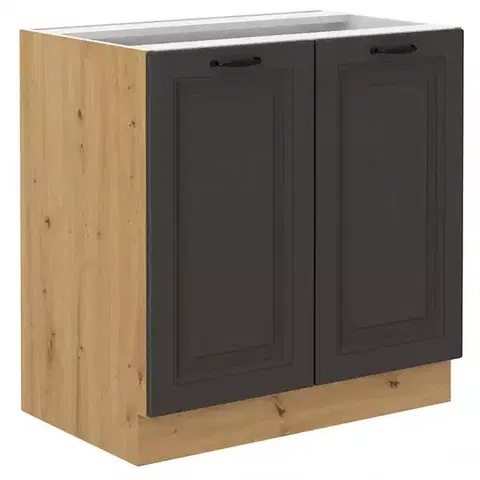 Kuchynské skrinky stojace Kuchynská skrinka STILO grafit mat/artisan 80d 2f bb