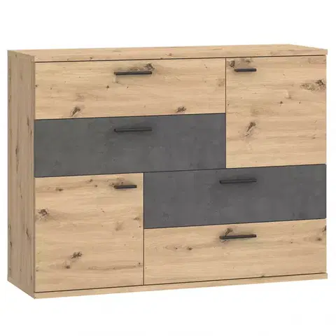 Komody do spálne Komoda Skive Dub Artisan/betón