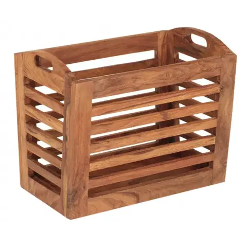 Doplnky Kôš na noviny Kali 34x29x20 indický masív palisander
