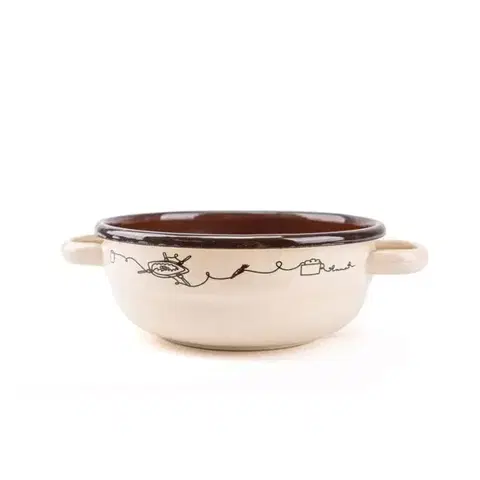 Misy a misky Kinekus Misa sedliacka, smaltovaná, 18cm/1l, dekor Linea