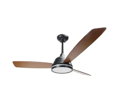 Ventilátory ZE - LED stmievateľný stropný látor LED/20W/230V 2700-6500K 132cm hnedá+DO B10313AFHG
