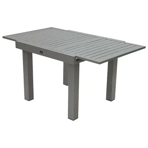 Stolčeky DEOKORK Hliníkový stôl rozkladací aj výškovo nastaviteľný 90/150x90 cm TITANIUM (2v1)
