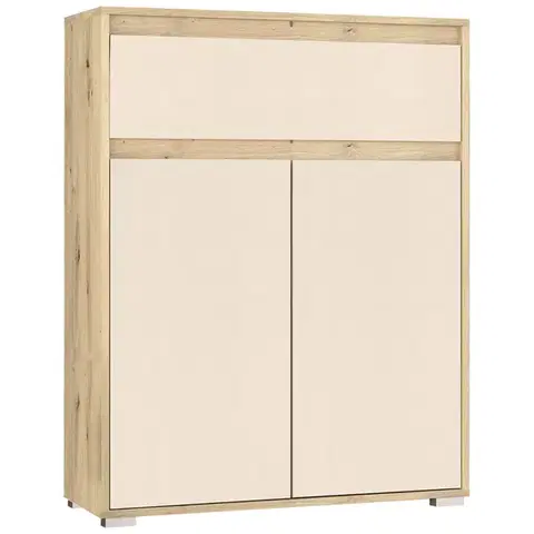 Komody NABBI Thebes CH-2D1DRW dvojdverová komoda so zásuvkou dub artisan / champagne