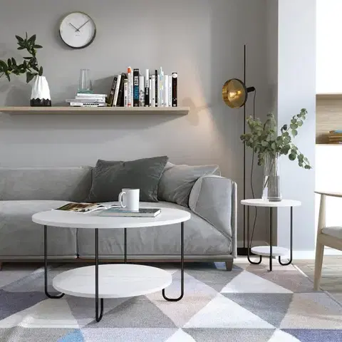 Konferenčné stolíky Konferenčný stolík Corro Coffee Table - White