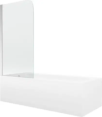 Sprchové dvere MEXEN/S - Vega obdĺžniková vaňa 160 x 70 cm s panelom + vaňová zástena 80, transparent, chróm 550116070X9008010100