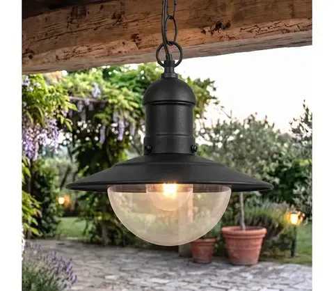 Svietidlá BRILAGI - Vonkajšie závesné svietidlo MOLDE 1xE27/60W IP44 čierne 63025