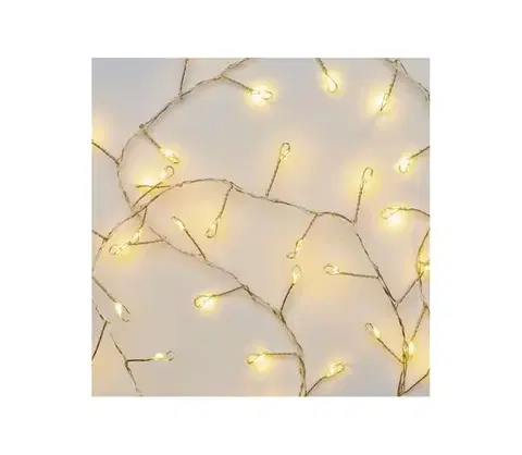 Vianočné osvetlenie  Lighting D3FW01 LED vianočná nano reťaz – ježko 2,4 m 3x AA vnútorná teplá biela časovač