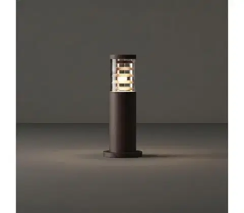 Záhradné lampy Ideal Lux - Vonkajšie svietidlo TRONCO 1xE27/42W/230V 40 cm IP65 hnedá 248271