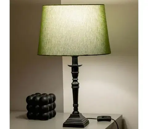 Lampy BRILAGI - Stolová lampa CERIA 1xE27/60W/230V pr. 30 cm čierna/zelená 1xEG49185+EG781039