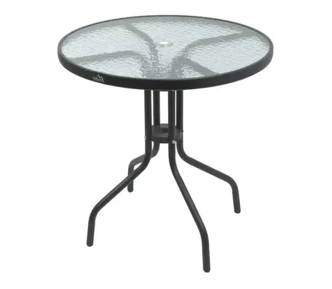 Záhradné stoličky a kreslá  Záhradný stôl pr. 70 cm čierna 13489