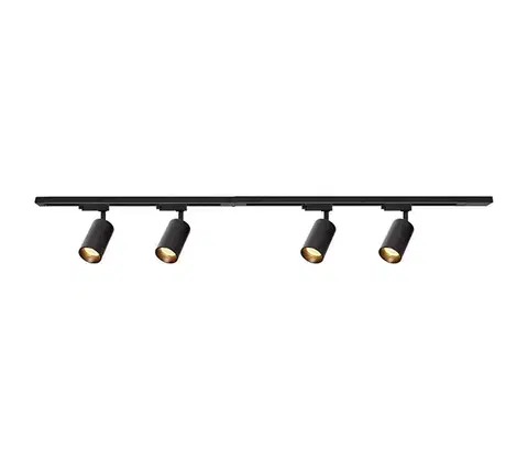 Svietidlá  Bodové svietidlo v lištovom systéme PIPE 4xGU10/10W/230V čierna ML1165